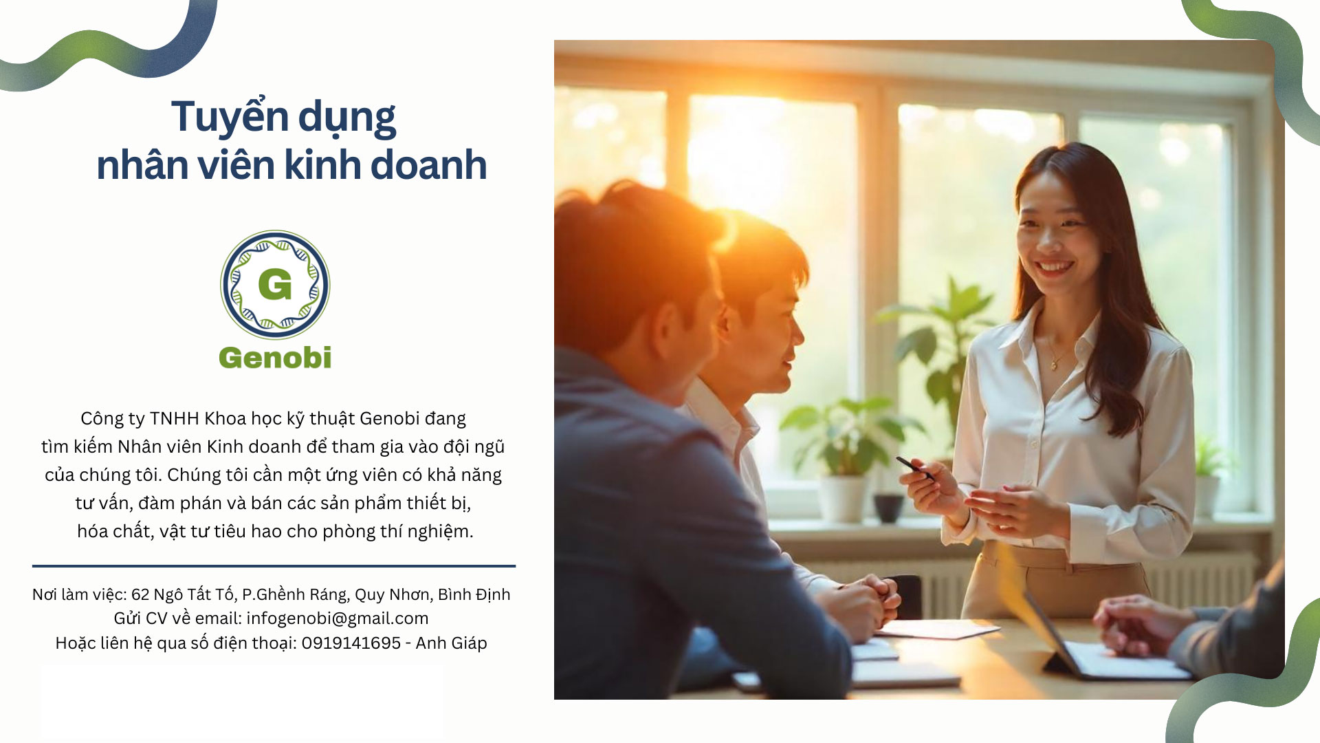 Tuyển Dụng Nhân Viên Kinh Doanh Genobivn