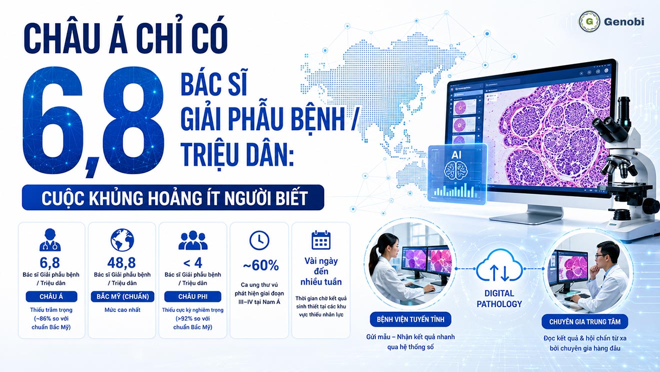 Châu Á chỉ có 6,8 Bác sĩ Giải phẫu bệnh / Triệu dân: Cuộc khủng hoảng ít người biết