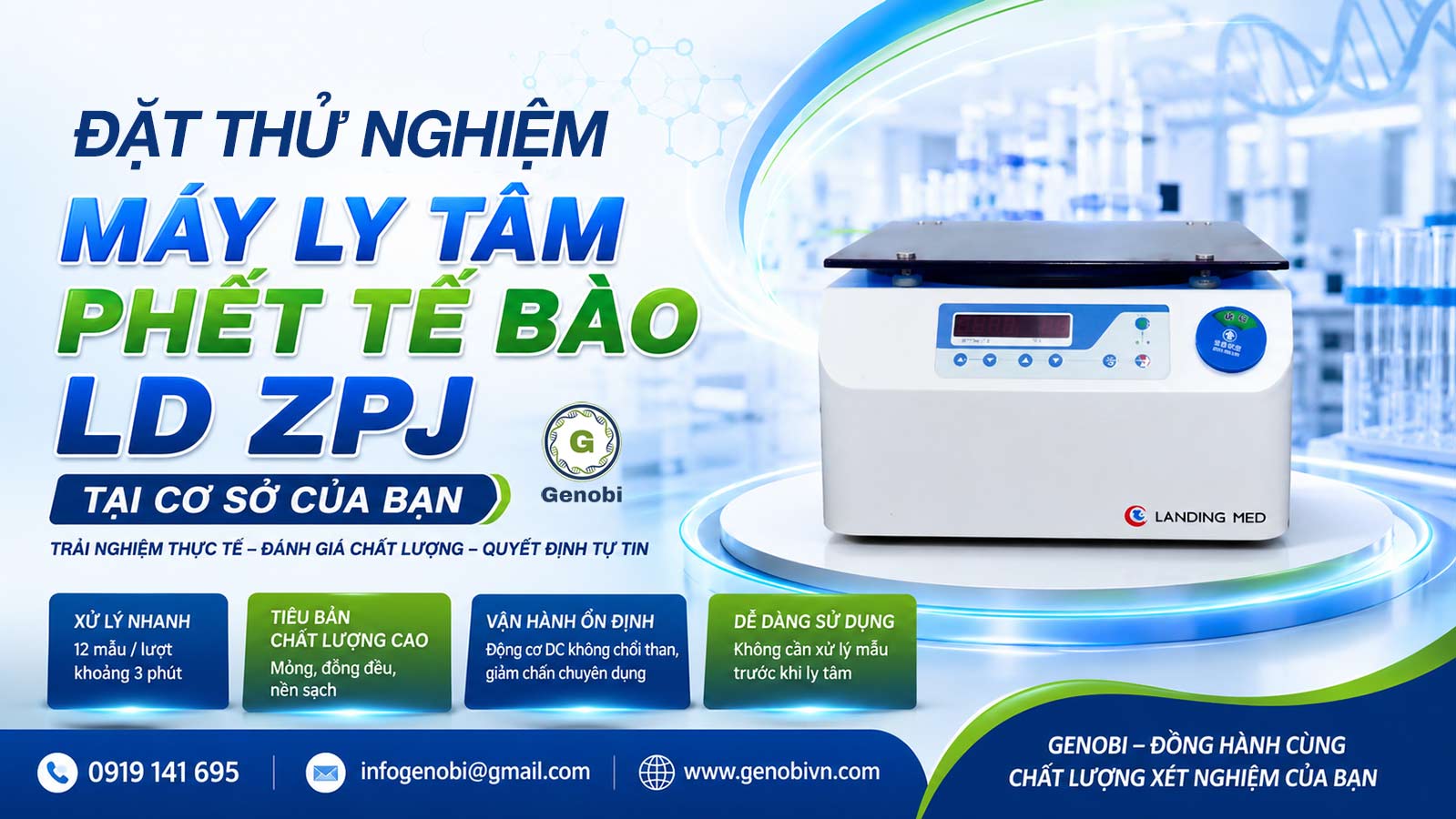 Đặt thử nghiệm Máy ly tâm Phết tế bào LD ZPJ tại cơ sở của bạn