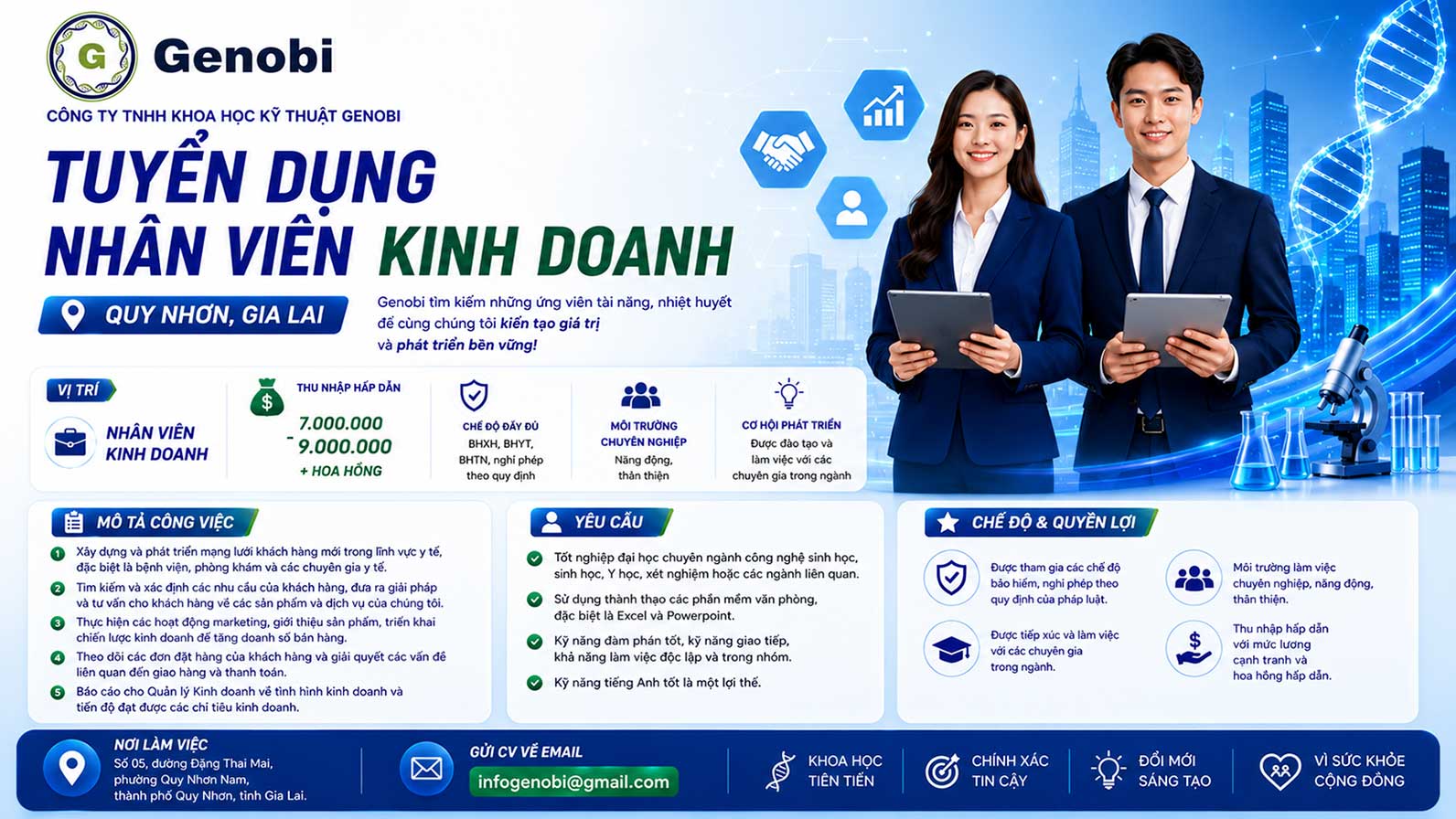 Tuyển dụng Nhân viên Kinh doanh ở Quy Nhơn, Gia Lai